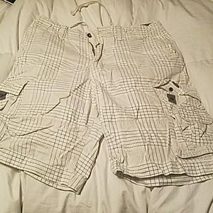 Striped cargo shorts